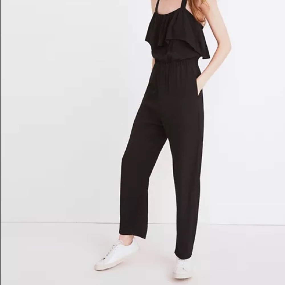 Madewell Apron Ruffle Jumpsuit